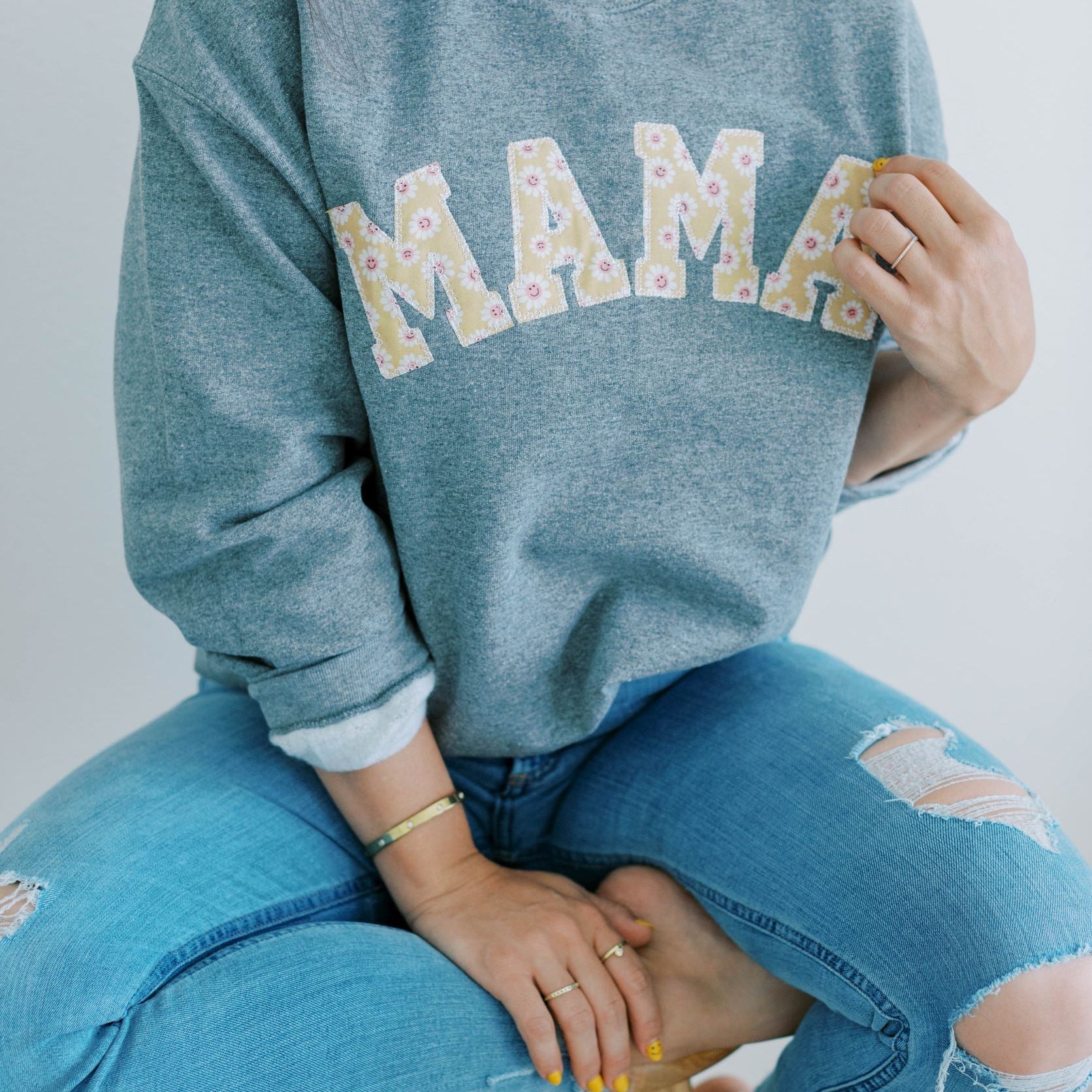 Mama Sweatshirt. Personalized Mama Sweatshirt.