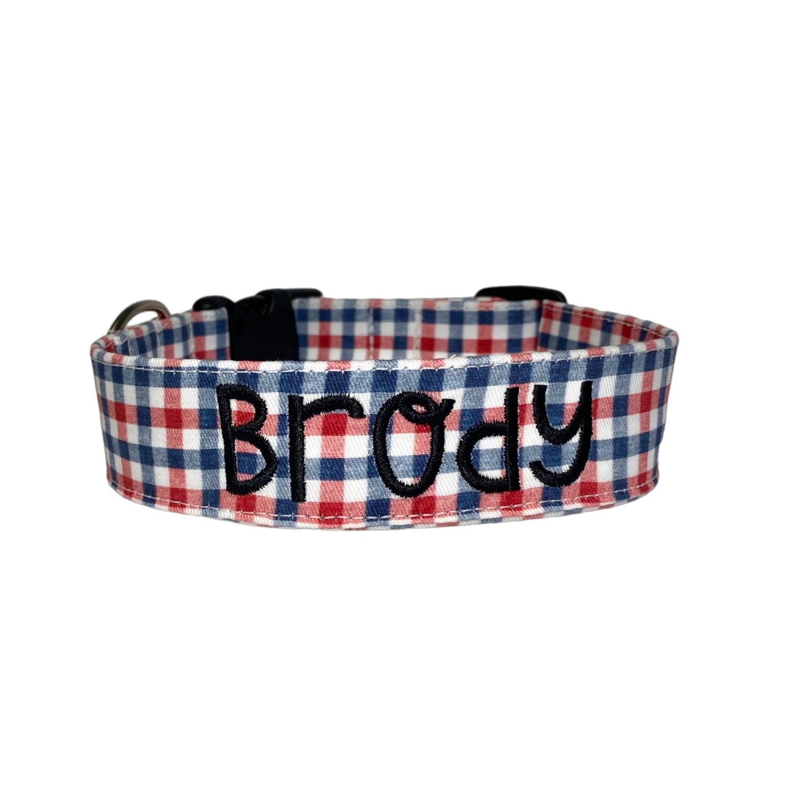 Perfect for pups who love to show off their patriotic pride! This red, white, and blue gingham collar brings all the classic charm with a splash of all-American style—ideal for backyard BBQs, parades, or just strutting down the street in star-spangled fashion.