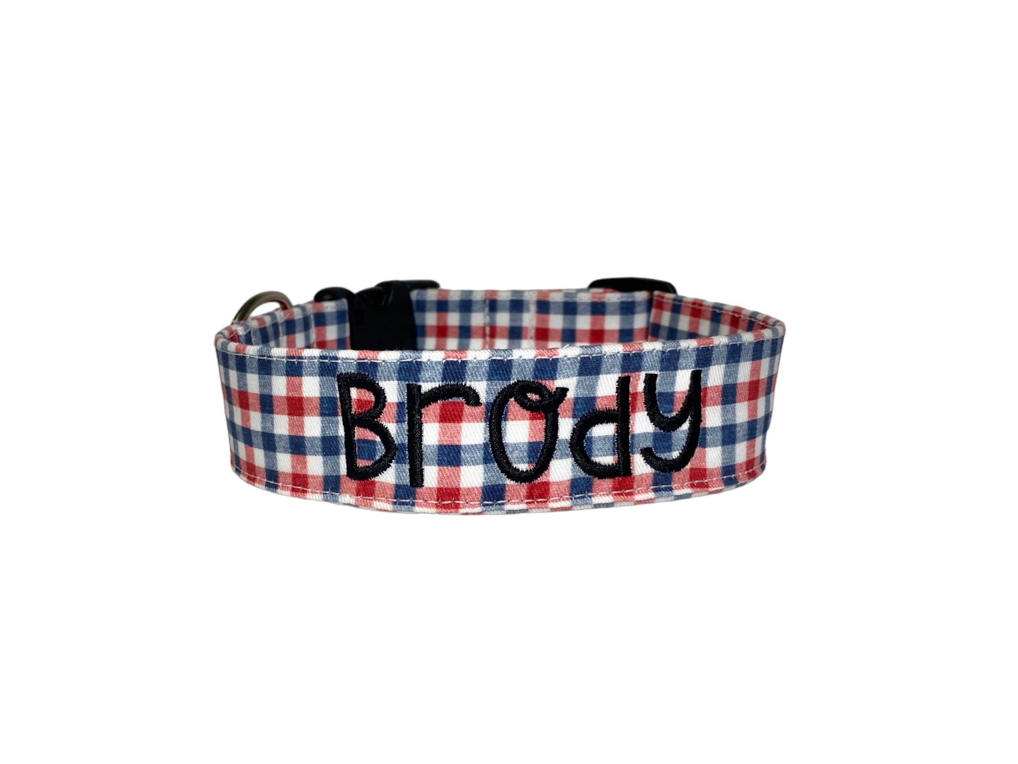 Perfect for pups who love to show off their patriotic pride! This red, white, and blue gingham collar brings all the classic charm with a splash of all-American style—ideal for backyard BBQs, parades, or just strutting down the street in star-spangled fashion.