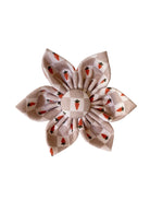 This adorable dog collar flower is perfect for Easter or springtime celebrations! Featuring a beige and white checkered pattern adorned with tiny carrots, it adds a sweet and festive touch to your pup's collar. It attaches securely with a Velcro strap and can be easily added to any collar. Fun and stylish, it’s a delightful accessory to celebrate the season!