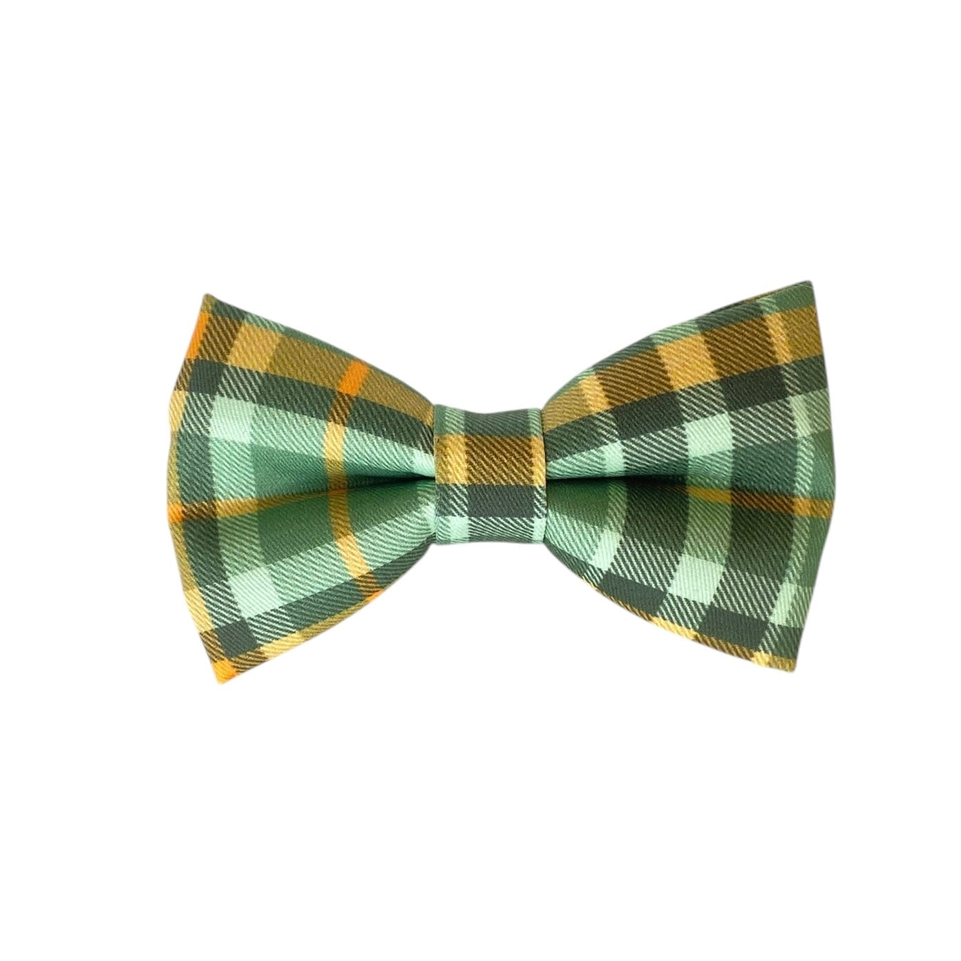 This festive dog bow tie features a rich green background adorned with gold shamrocks and dotted accents, making it the perfect accessory for St. Patrick’s Day celebrations. Designed to attach securely to any collar with an adjustable Velcro strap, it ensures a comfortable fit for dogs of all sizes. Add a touch of Irish charm to your pup’s look with this stylish and lucky bow tie!