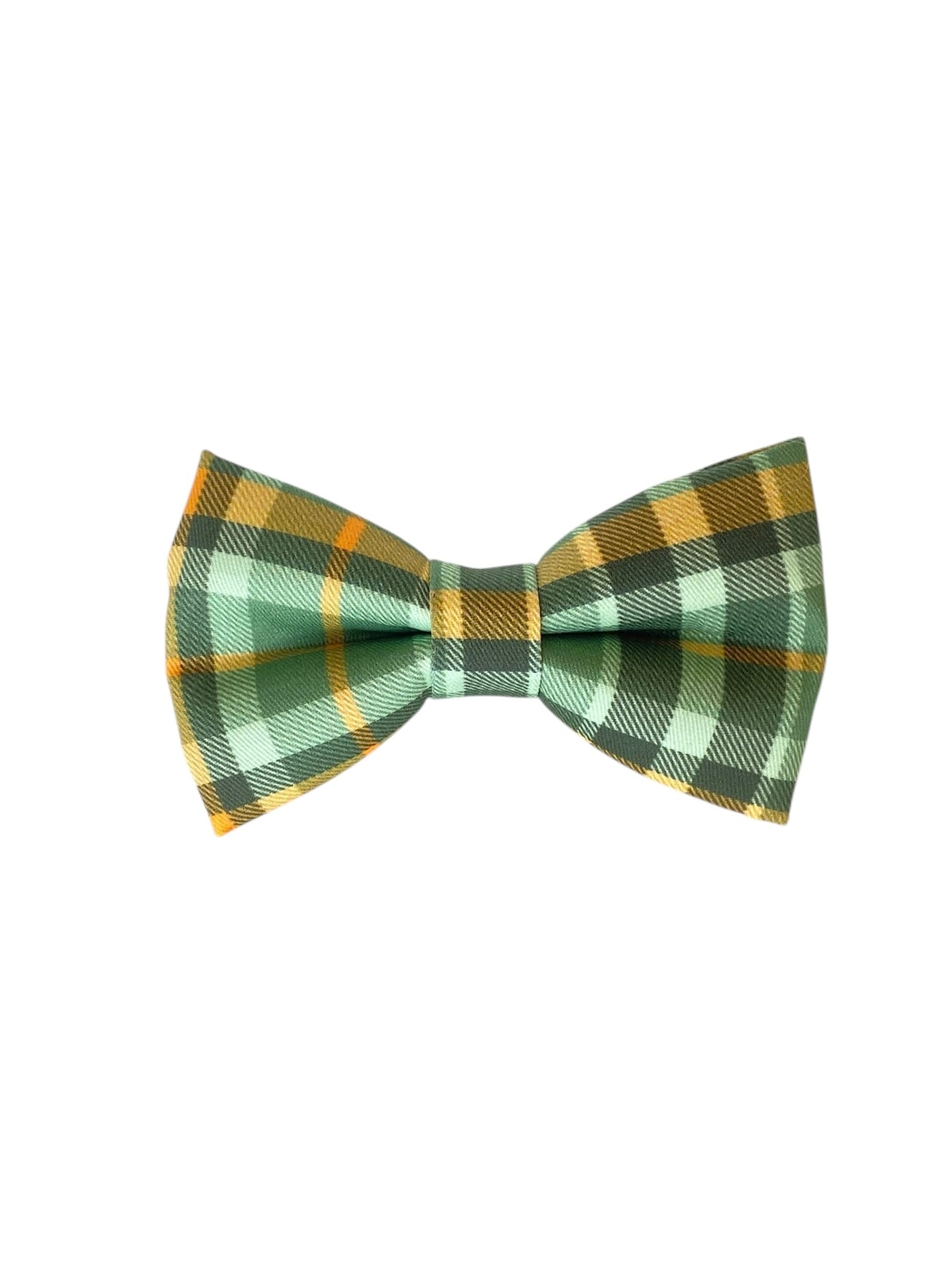 This festive dog bow tie features a rich green background adorned with gold shamrocks and dotted accents, making it the perfect accessory for St. Patrick’s Day celebrations. Designed to attach securely to any collar with an adjustable Velcro strap, it ensures a comfortable fit for dogs of all sizes. Add a touch of Irish charm to your pup’s look with this stylish and lucky bow tie!