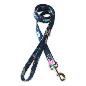 Navy Pop Floral Leash