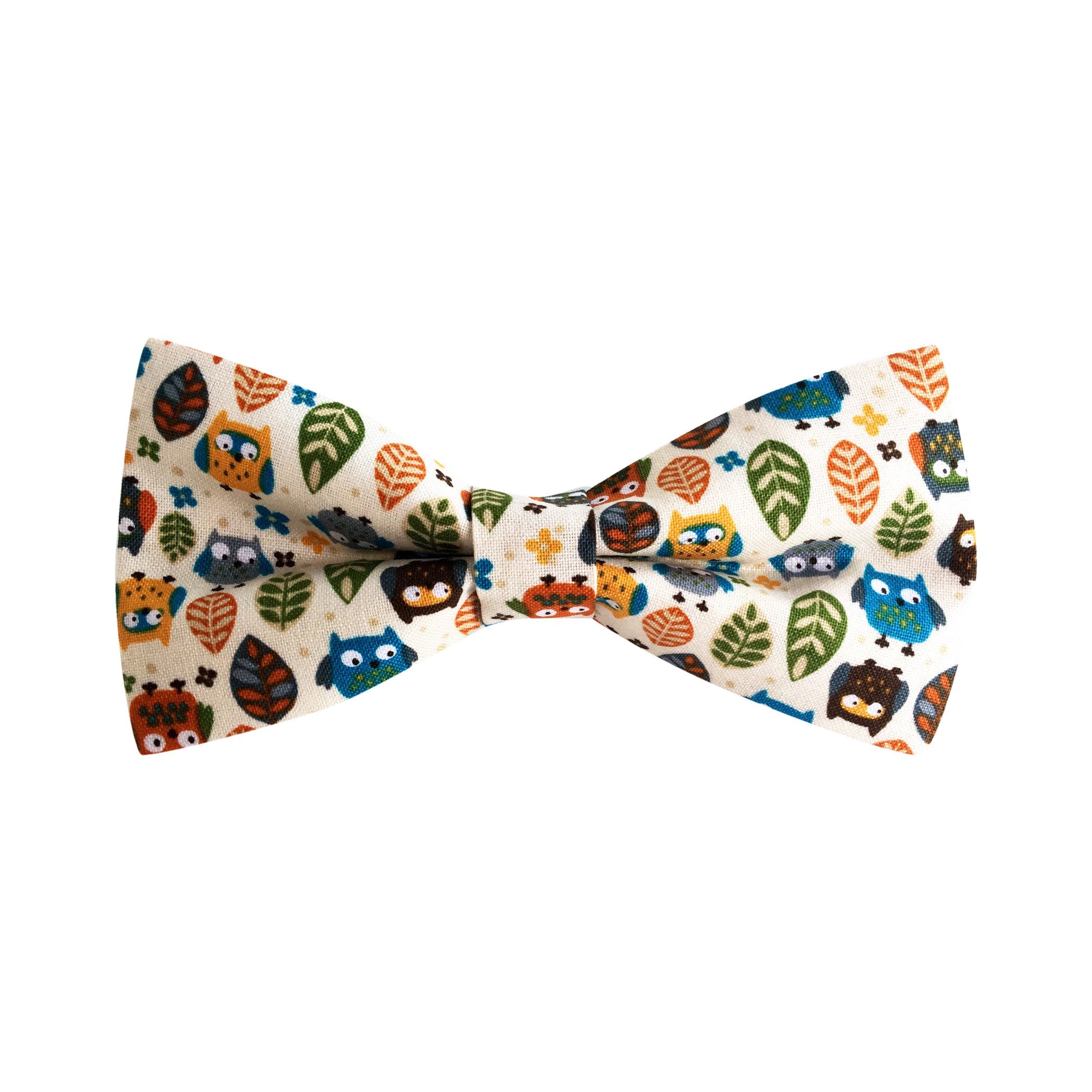 Dog Collar Bow Tie, Bow Tie for Dogs, Owl Bow Tie