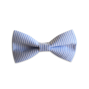 Dog Collar Bow Tie | Baby Blue Seersucker Dog Collar Bow Tie | Duke & Fox®