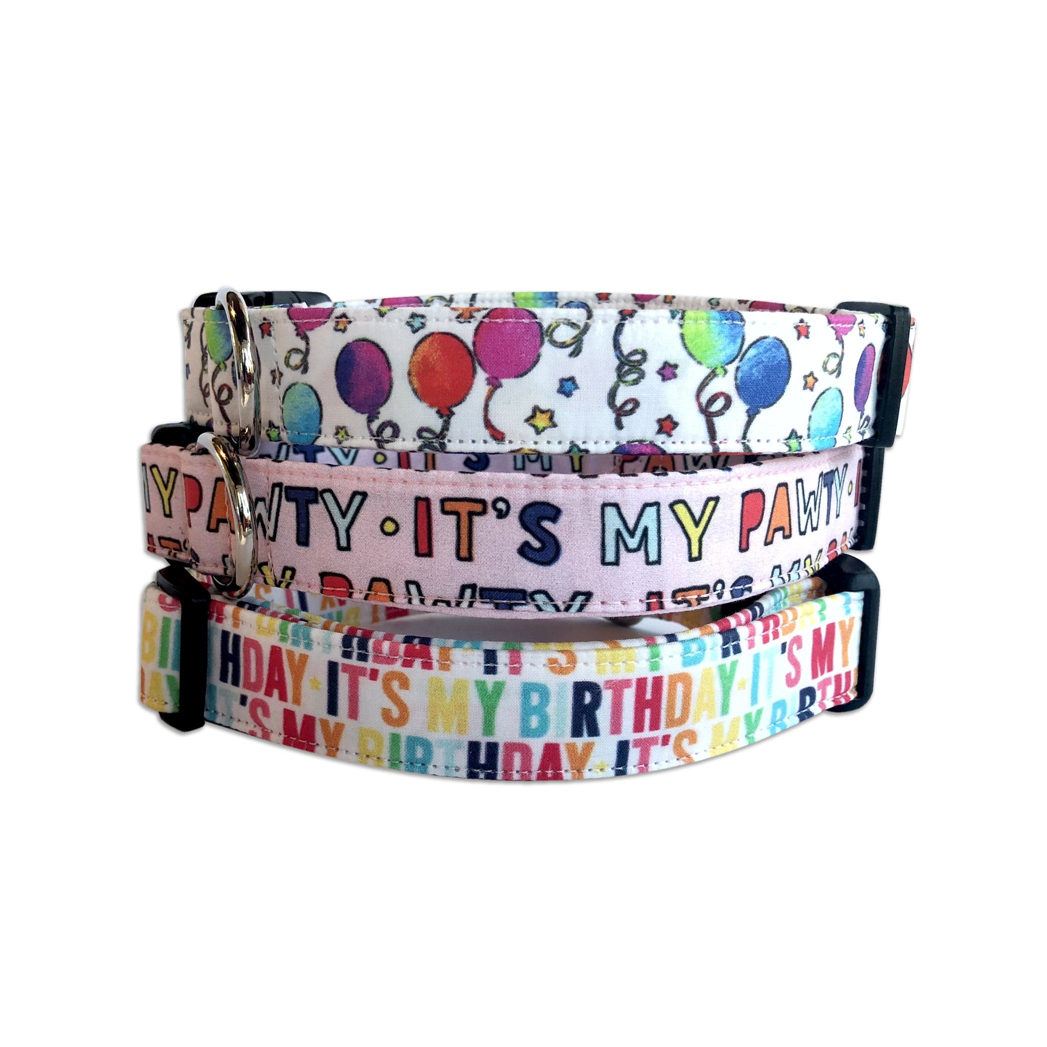 Time to celebrate your best friend's birthday in style! You know we have a matching bandana too? Your pups birthday collar will let everyone know it's their birthday (just in case those handmade dog treats or doggie cake didn't).