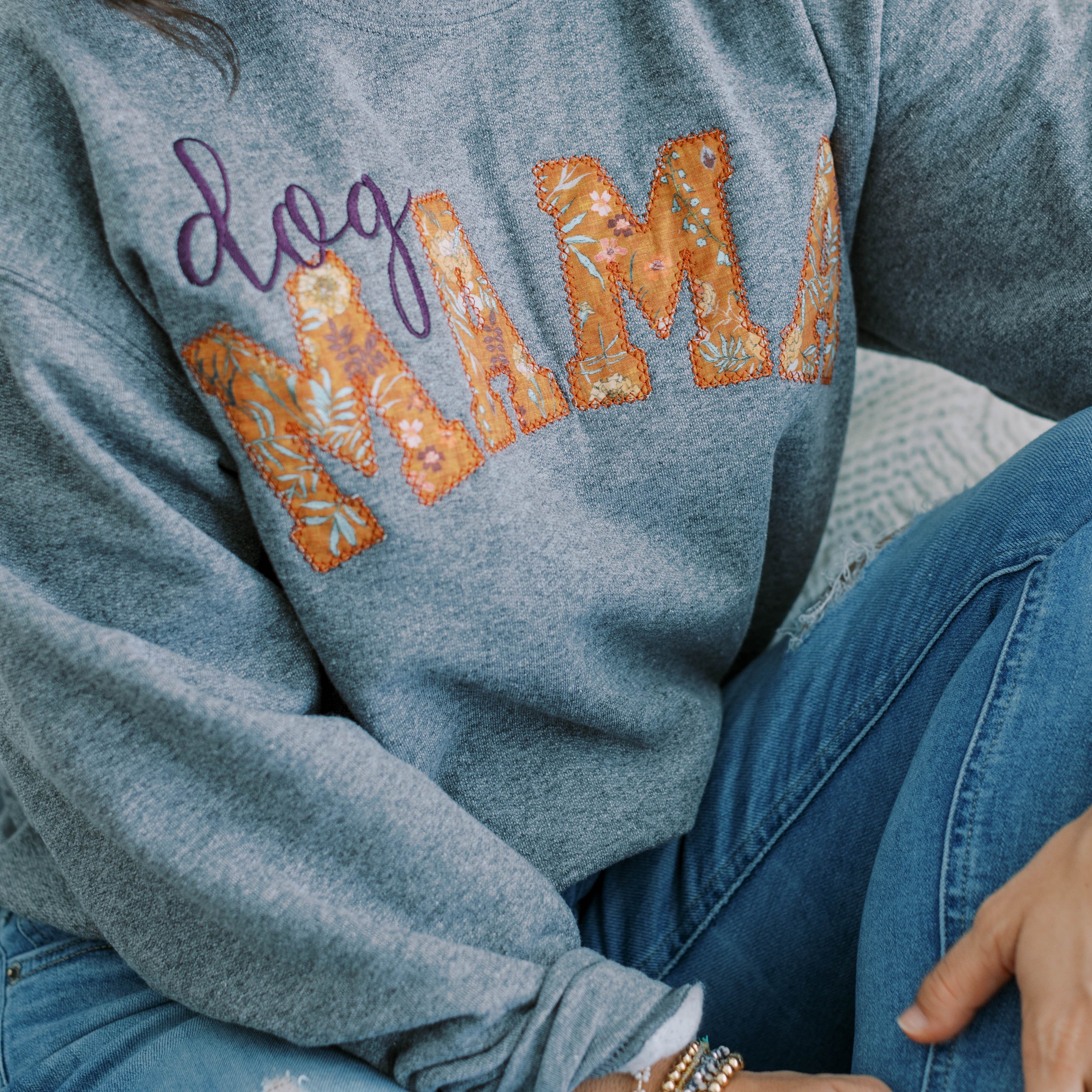 Dog Mama, Boy Mom Sweatshirt, Gifts for Her, Monogram shirt, Mama Sweatshirt, Mother's Day Gift, Mom of Boys Shirt, Mama Shirt, GIGI SHirt, Grandma Sweatshirt, Granny Shirt, Custom Sweatshirt, Girl Mama Shirt, Girl Mom Shirt, monogram sweatshirt