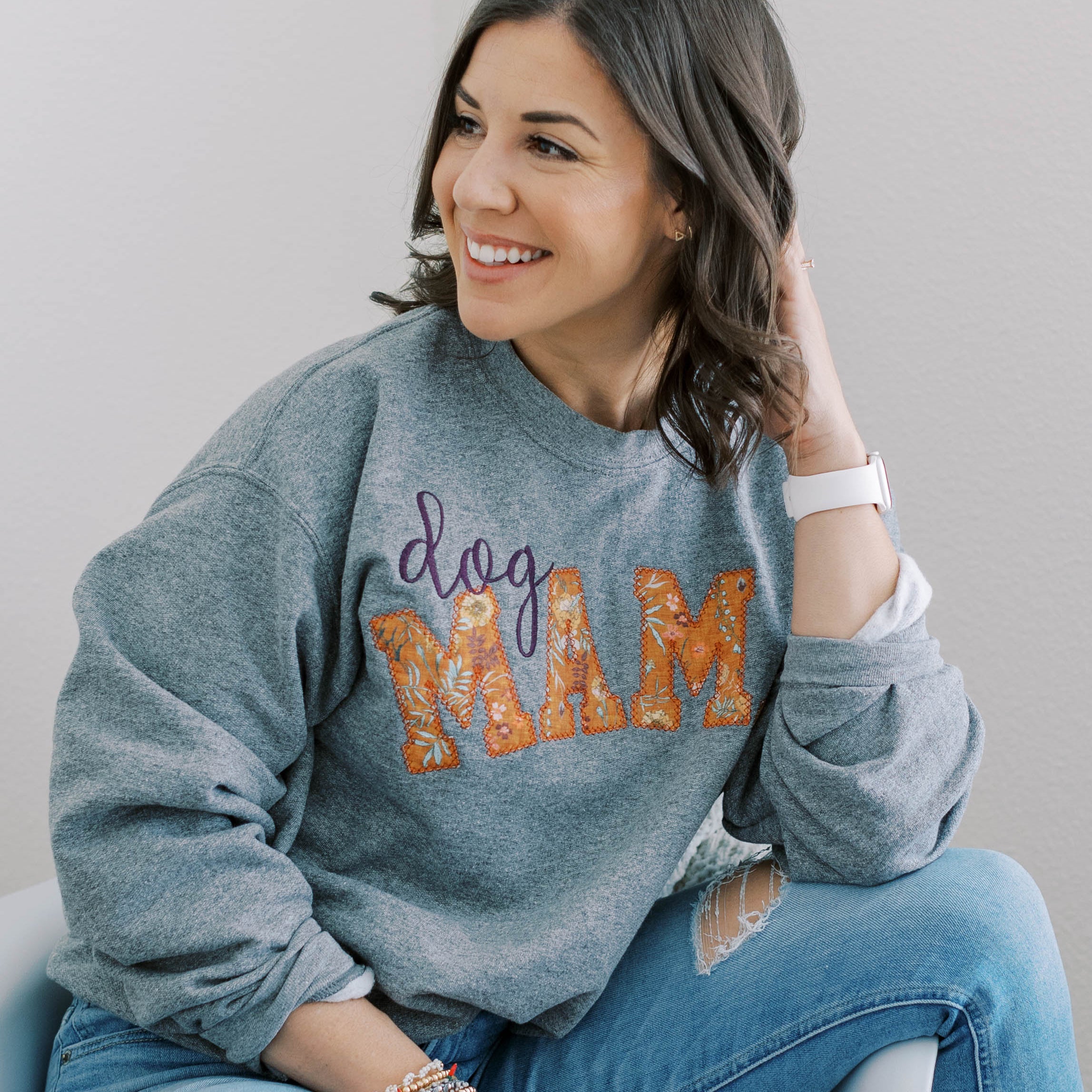 Dog Mama.  Boy Mom Sweatshirt, Gifts for Her, Monogram shirt, Mama Sweatshirt, Mother's Day Gift, Mom of Boys Shirt, Mama Shirt, GIGI SHirt, Grandma Sweatshirt, Granny Shirt, Custom Sweatshirt, Girl Mama Shirt, Girl Mom Shirt, monogram sweatshirt