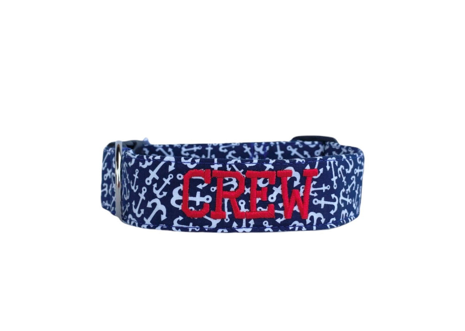 Ahoy, Matey! Whether you like to get out and boat on the lake or the sea, if you're a Navy lover, or just a beach bum...this collar is the perfect accessory for your furry best friend and your trips out!