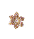 Dog Collar Accessory. Dog Collar flower with smiley face flowers.