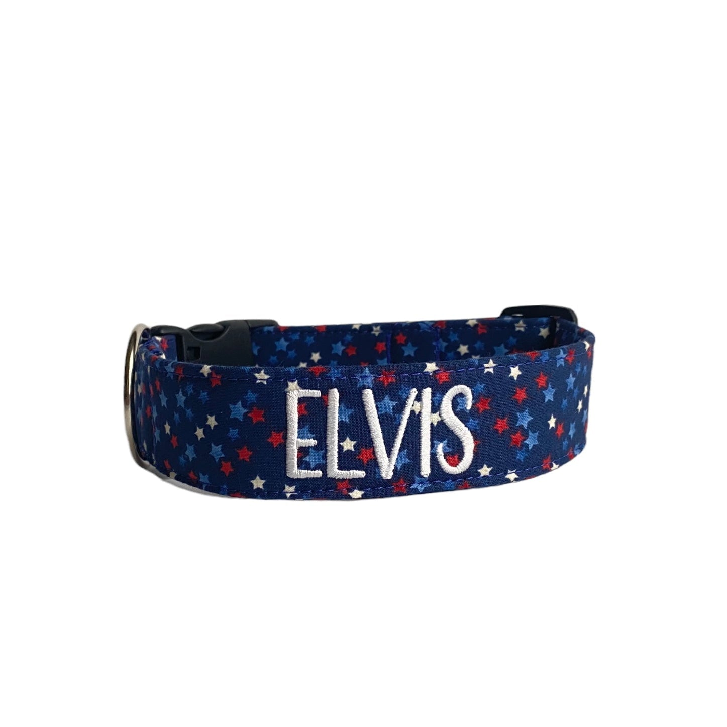 4th of July Dog Collar. Personalized 4th of July Dog Collar. Patriotic Dog Collar. Red, White, and Blue Dog Collar.