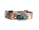 Southwestern dog collar by Duke & Fox. Fall dog collar with an embroidered name by Duke & Fox.