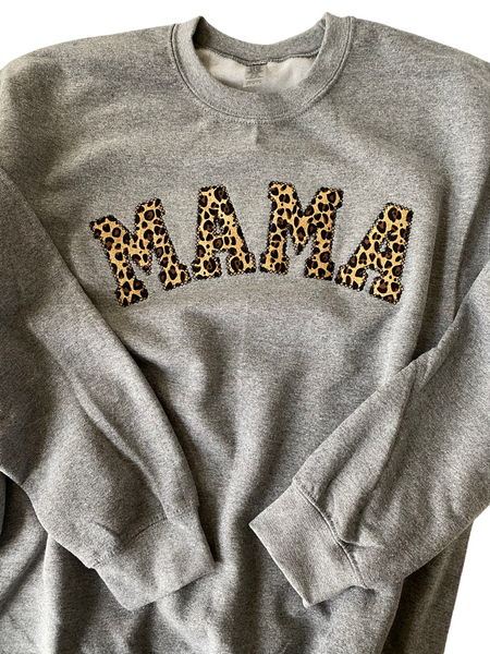 Mama sweatshirt best sale leopard print