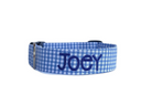 Whether choosing from a traditional dog collar, embroidered dog collar, or engraved buckle dog collar, you’ll find a great selection to choose from.  Duke & Fox® personalized dog collars come in a variety of unique styles and patterns. Our embroidered collars and engraved buckle collars also add to your dog's safety and your peace of mind with critical contact information should you and your dog get separated. 