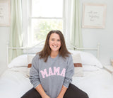 Pink Gingham Dog Mom Sweatshirt | Personalized Mama Sweatshirt | Duke & Fox®