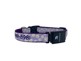 Embroidered Fi Compatible dog collar. Fi GPS Dog Collar. Personalized Fi dog collar. Daisy Fi Dog Collar. GPS dog collar. Apple tag dog collar. Personalized dog collar with gps.