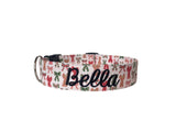 Personalized Dog Collar | Christmas Bows Dog Collar | Duke & Fox®