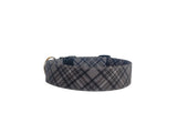 Personalized Dog Collar | Gray Tartan Dog Collar | Duke & Fox®