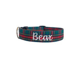 Personalized Dog Collar | Green Tartan Dog Collar | Duke & Fox®