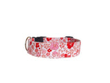 Personalized Pink Floral Dog Collar