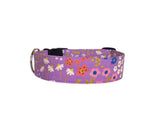 Purple Flower Power Dog Collar