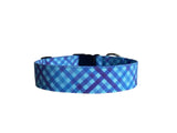 Personalized Dog Collar | Blueberry Plaid Dog Collar | Duke & Fox®