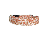 Pink & Tan Floral Dog Collar