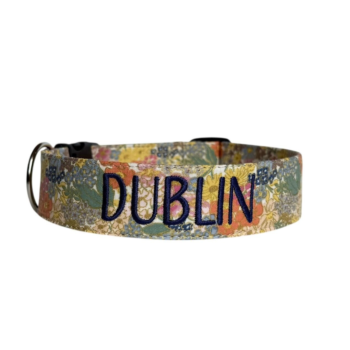 Gold Floral Personalized Dog Collar – Duke & Fox