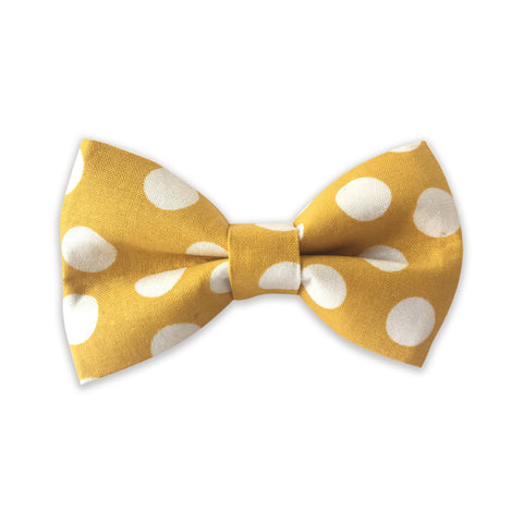 Yellow Halstead Polka Dots Bow Tie - B3679