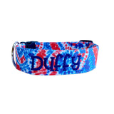 Personalized Dog Collar | 4th of July Tie Dye Dog Collar | Duke & Fox