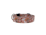 Whether choosing from a traditional dog collar, embroidered dog collar, or engraved buckle dog collar, you’ll find a great selection of personalized dog collars to choose from.  Duke & Fox® personalized dog collars come in a variety of unique styles and patterns. Our embroidered collars and engraved buckle collars also add to your dog's safety and your peace of mind with critical contact information should you and your dog get separated.  Spring meadow dog collar. 