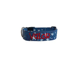 Personalized Dog Collar | Blue Stars 4th of July Dog Collar | Duke & Fox®