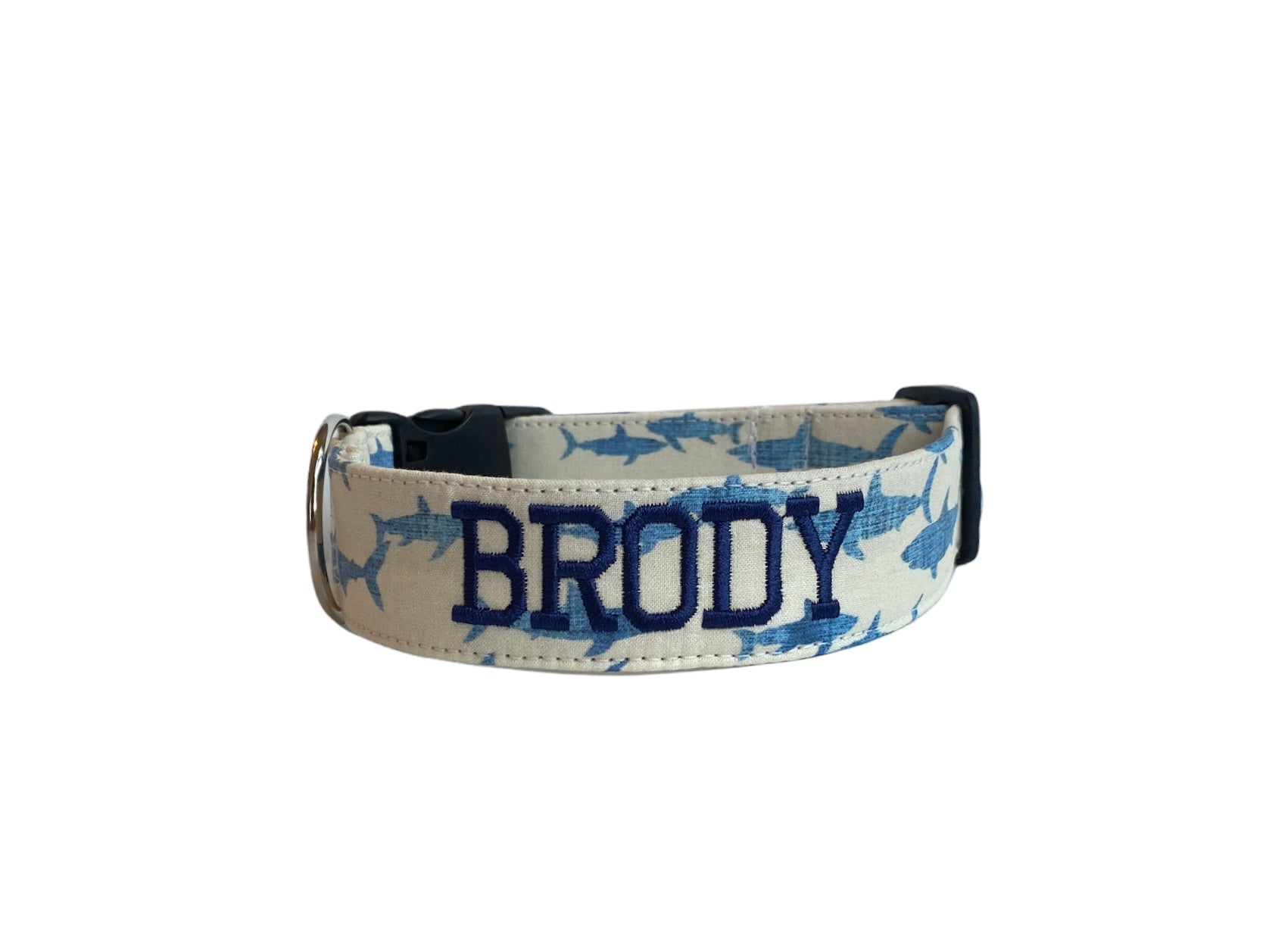 Personalized Dog Collar | Preppy Shark Dog Collar | Duke & Fox®