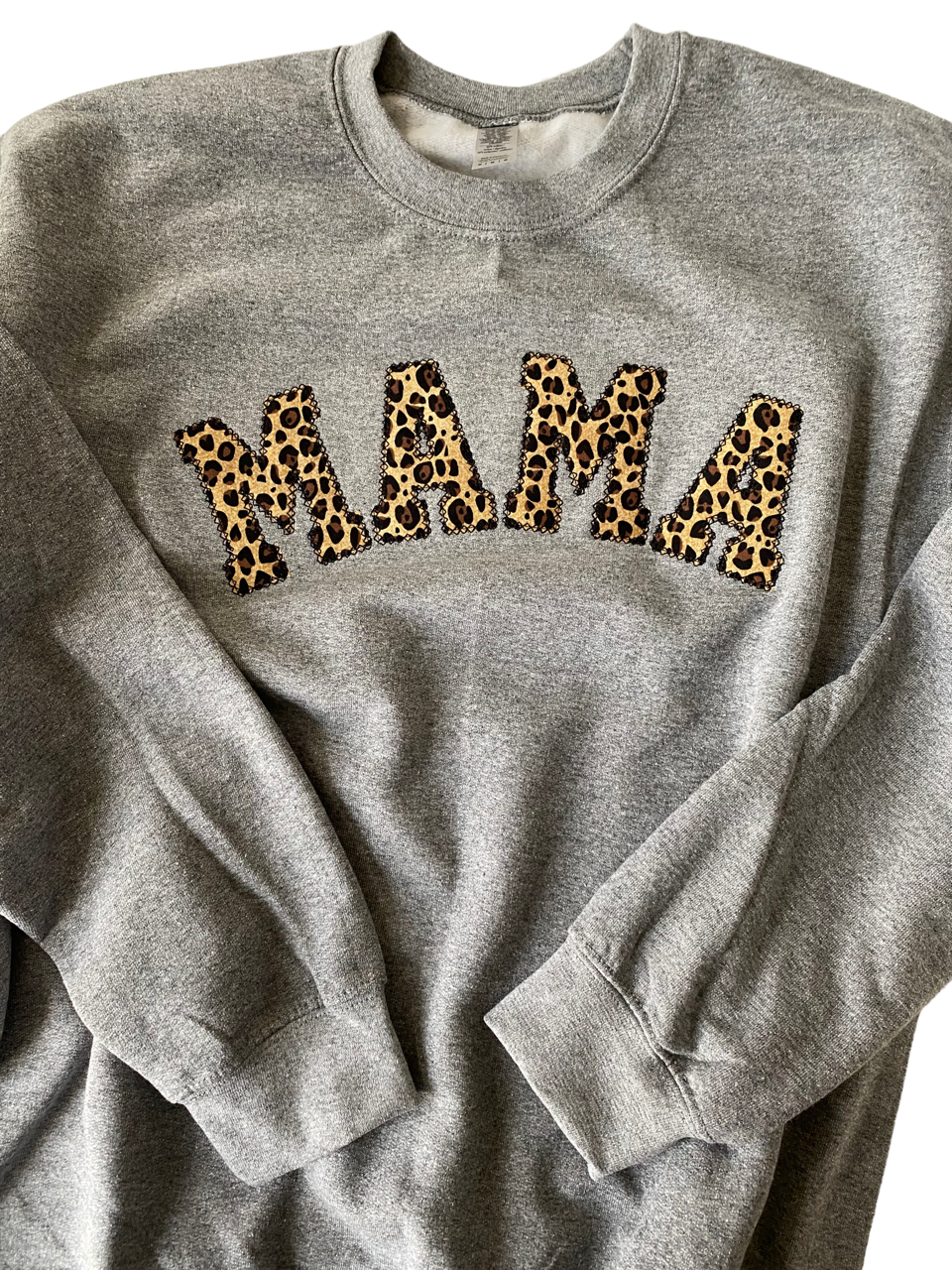 Leopard monogram embroidered sweatshirt