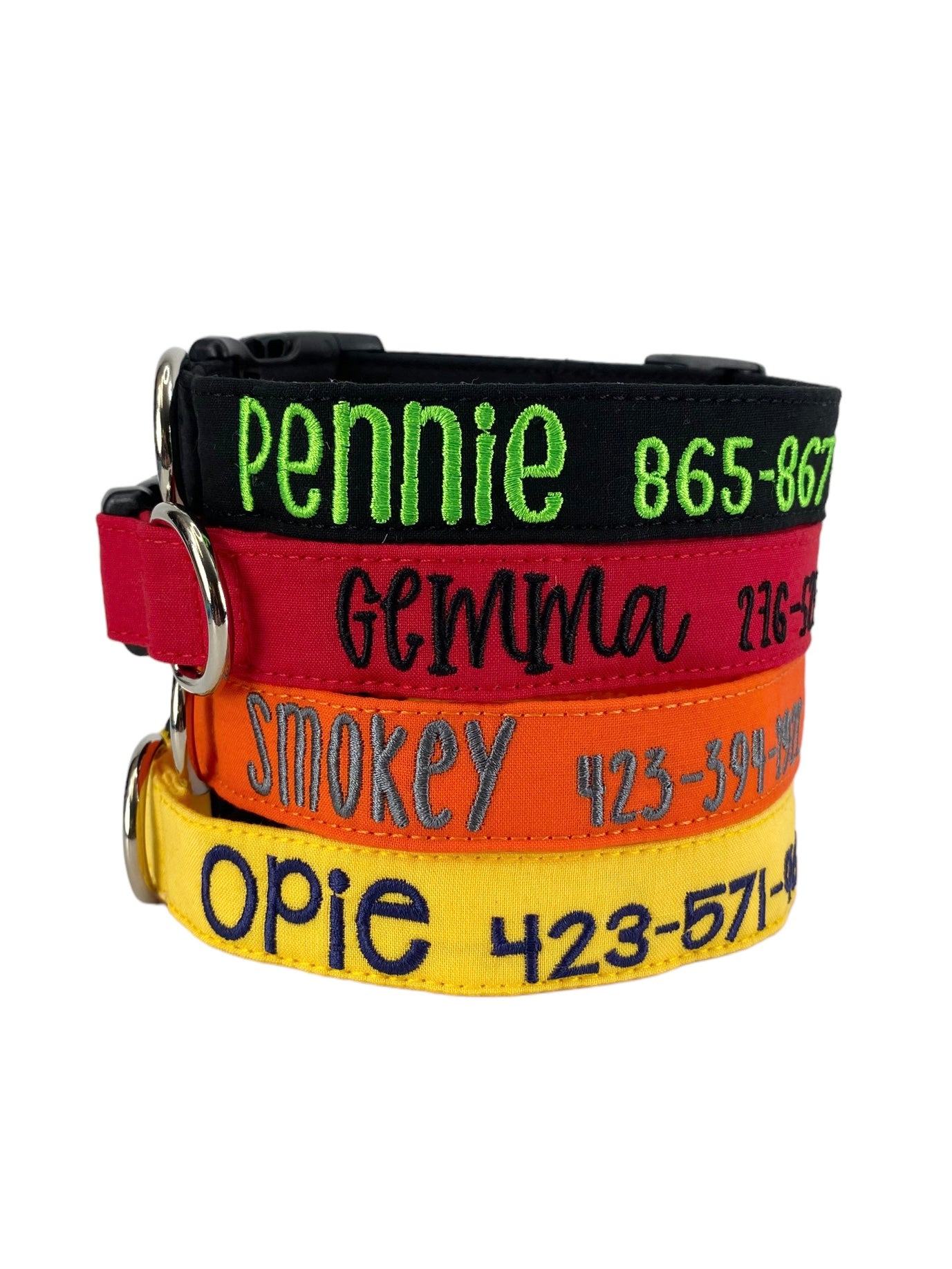 Personalized Dog Collars, Embroidered Dog Collars