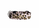 Pink & Gold Leopard Dog Collar